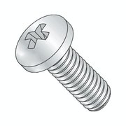 NEWPORT FASTENERS #10-32 x 3/8 in Phillips Pan Machine Screw, Zinc Plated Steel, 8000 PK 560078-8000